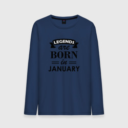 Мужской лонгслив хлопок Legends are born in january