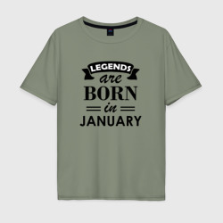 Мужская футболка хлопок Oversize Legends are born in january