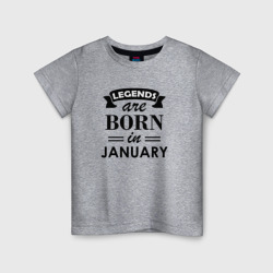 Детская футболка хлопок Legends are born in january