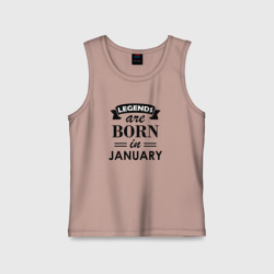 Детская майка хлопок Legends are born in january