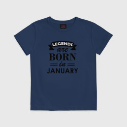 Детская футболка хлопок Legends are born in january