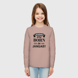 Детский лонгслив хлопок Legends are born in january - фото 2