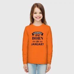 Детский лонгслив хлопок Legends are born in january - фото 2