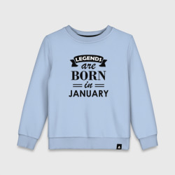 Детский свитшот хлопок Legends are born in january