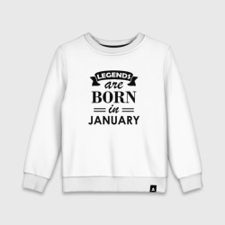 Детский свитшот хлопок Legends are born in january