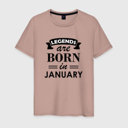Мужская футболка хлопок Legends are born in january