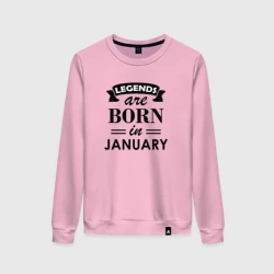 Женский свитшот хлопок Legends are born in january