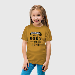 Детская футболка хлопок Legends are born in june - фото 2