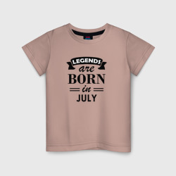 Детская футболка хлопок Legends are born in july