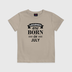 Детская футболка хлопок Legends are born in july