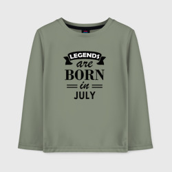 Детский лонгслив хлопок Legends are born in july
