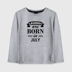 Детский лонгслив хлопок Legends are born in july