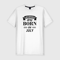 Мужская футболка хлопок Slim Legends are born in july