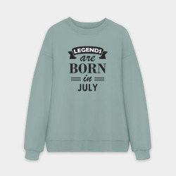 Мужской свитшот oversize без начеса хлопок Legends are born in july