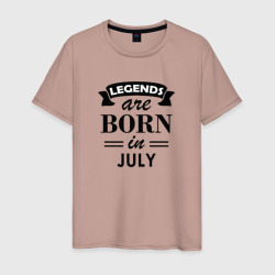 Мужская футболка хлопок Legends are born in july