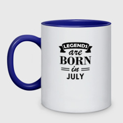 Кружка двухцветная Legends are born in july