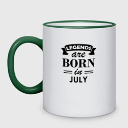 Кружка двухцветная Legends are born in july