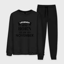 Мужской костюм хлопок Legends are born in November