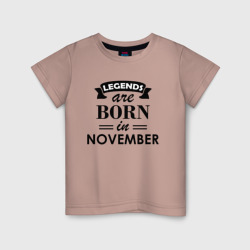 Детская футболка хлопок Legends are born in November