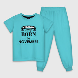 Детская пижама хлопок Legends are born in November