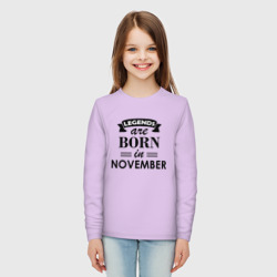 Детский лонгслив хлопок Legends are born in November - фото 2