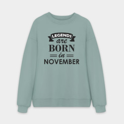 Мужской свитшот oversize без начеса хлопок Legends are born in November