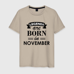 Мужская футболка хлопок Legends are born in November