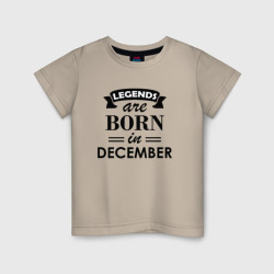 Детская футболка хлопок Legends are born in december