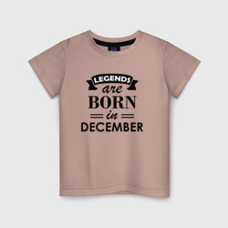 Детская футболка хлопок Legends are born in december