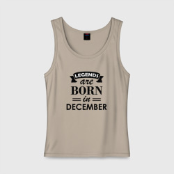 Женская майка хлопок Legends are born in december