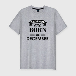 Мужская футболка хлопок Slim Legends are born in december