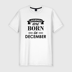 Мужская футболка хлопок Slim Legends are born in december