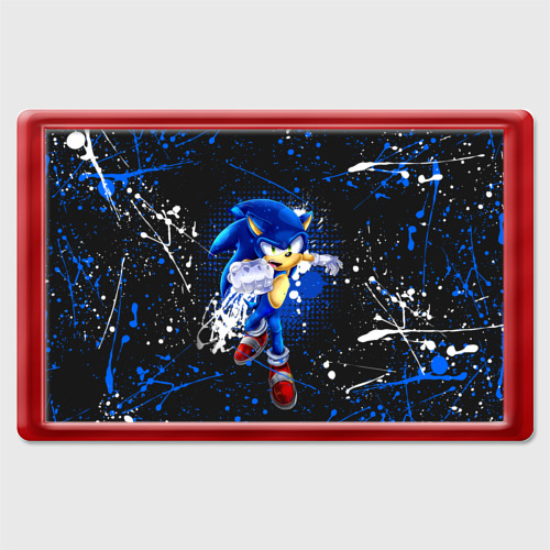 Магнит 45*70 с принтом Blue speed Sonic, вид спереди №1
