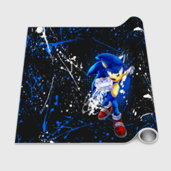 Бумага с принтом Blue speed Sonic для любого человека, вид спереди №2. Цвет основы: белый
