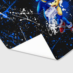 Бумага с принтом Blue speed Sonic для любого человека, вид спереди №3. Цвет основы: белый