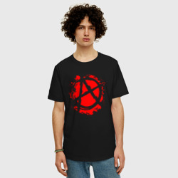 Мужская футболка хлопок Oversize Анархия anarchy - фото 2