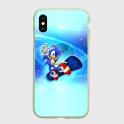 Чехол для iPhone XS Max матовый Соник