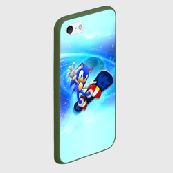 Чехол для iPhone 5/5S матовый Соник - фото 2
