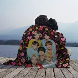 Плед 3D I Love BTS - фото 2