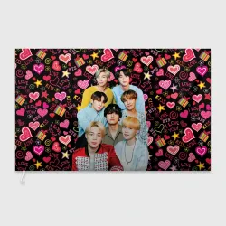 Флаг 3D I Love BTS