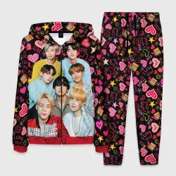 Мужской костюм 3D I Love BTS