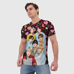 Мужская футболка 3D I Love BTS - фото 2