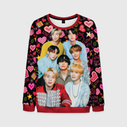 Мужской свитшот 3D I Love BTS