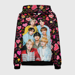 Мужская толстовка 3D I Love BTS