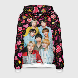 Мужская толстовка 3D I Love BTS