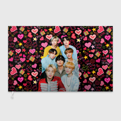 Флаг 3D I Love BTS