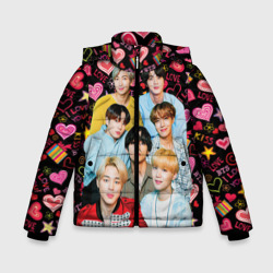 Зимняя куртка для мальчиков 3D I Love BTS