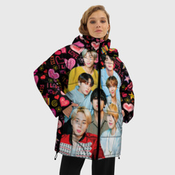 Женская зимняя куртка Oversize I Love BTS - фото 2