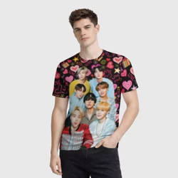 Мужская футболка 3D I Love BTS - фото 2