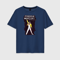 Женская футболка хлопок Oversize Freddie Mercury